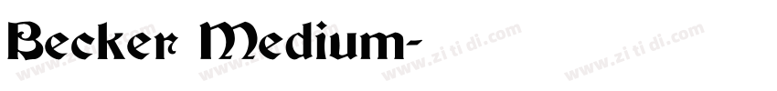 Becker Medium字体转换 Becker Medium字体转换